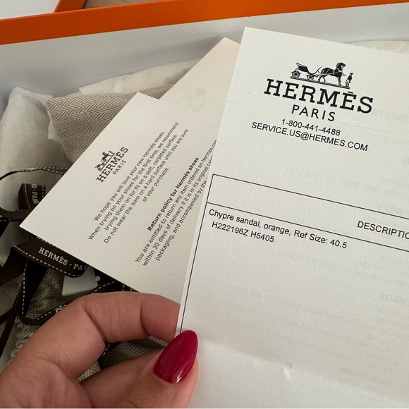 Hermes Orange Shearling Chypre Sandals Sz 40.5 - Picture 12 of 14